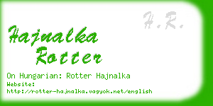hajnalka rotter business card